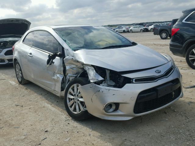 KNAFX6A84E5216776 - 2014 KIA FORTE EX SILVER photo 1