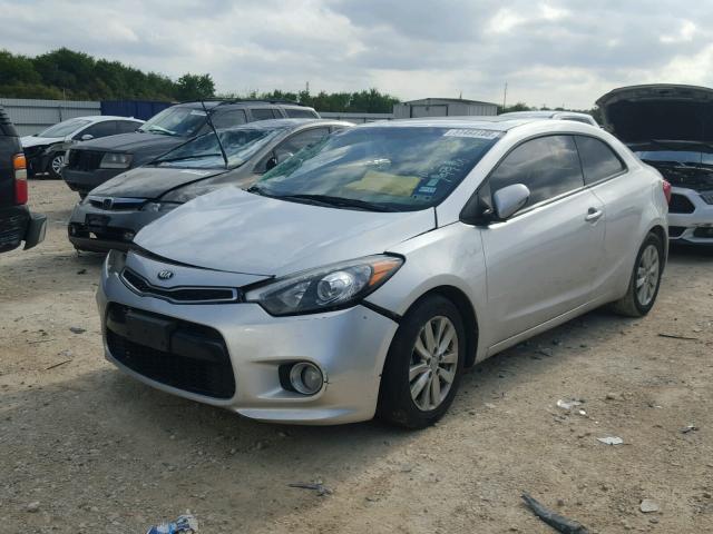 KNAFX6A84E5216776 - 2014 KIA FORTE EX SILVER photo 2