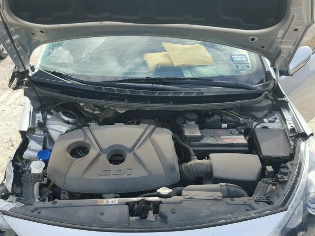 KNAFX6A84E5216776 - 2014 KIA FORTE EX SILVER photo 7