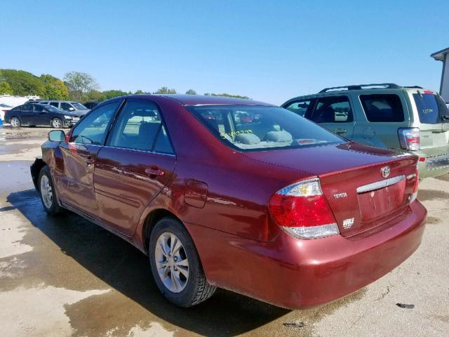 4T1BF32K26U119494 - 2006 TOYOTA CAMRY LE RED photo 3