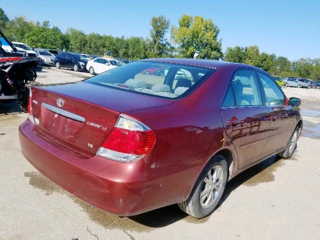 4T1BF32K26U119494 - 2006 TOYOTA CAMRY LE RED photo 4