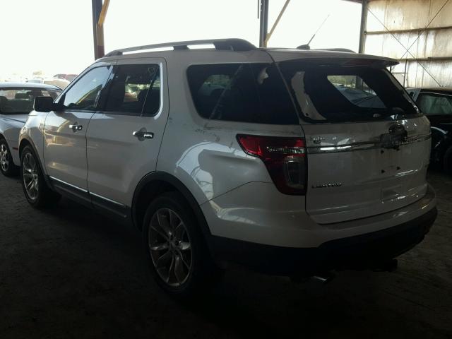 1FM5K7F81EGA75323 - 2014 FORD EXPLORER L WHITE photo 3