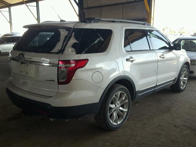 1FM5K7F81EGA75323 - 2014 FORD EXPLORER L WHITE photo 4