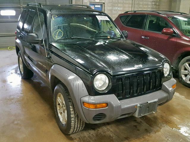 1J4GL48K22W313029 - 2002 JEEP LIBERTY SP BLACK photo 1