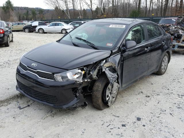 3KPA24AB3JE137495 - 2018 KIA RIO LX BLACK photo 2