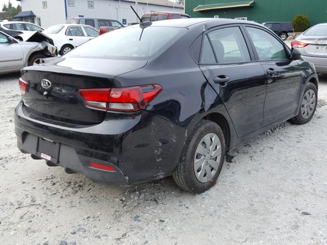 3KPA24AB3JE137495 - 2018 KIA RIO LX BLACK photo 4