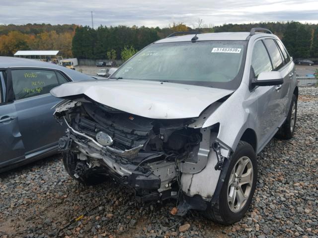 2FMDK3JC8BBB02102 - 2011 FORD EDGE SEL SILVER photo 2