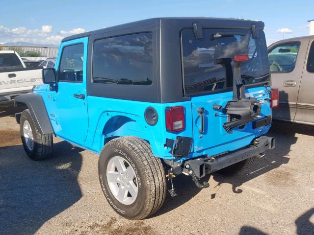 1C4AJWAG1HL675902 - 2017 JEEP WRANGLER S BLUE photo 3