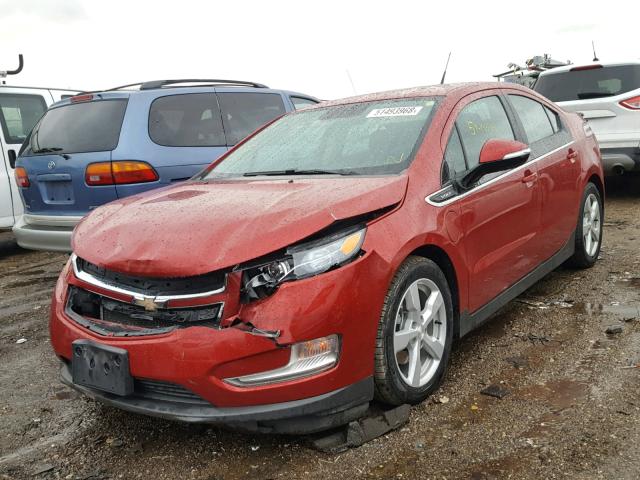 1G1RA6E4XDU102495 - 2013 CHEVROLET VOLT RED photo 2