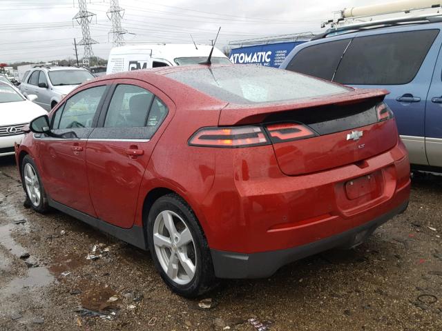 1G1RA6E4XDU102495 - 2013 CHEVROLET VOLT RED photo 3