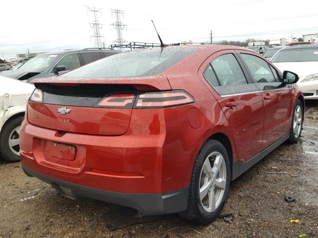 1G1RA6E4XDU102495 - 2013 CHEVROLET VOLT RED photo 4