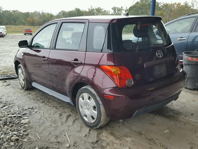 JTKKT624950091708 - 2005 TOYOTA SCION XA MAROON photo 3