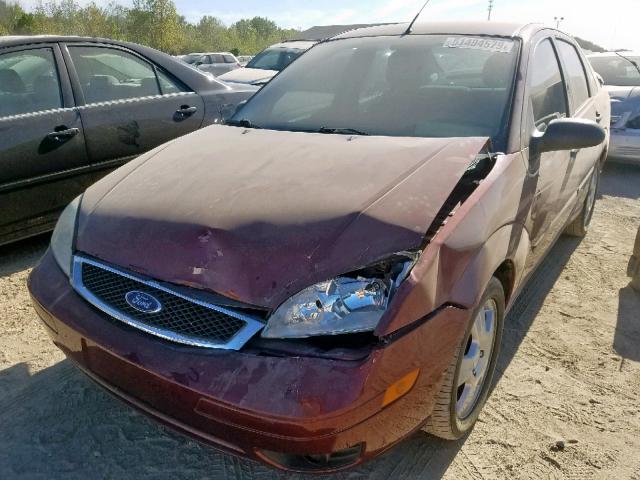 1FAHP34N66W223421 - 2006 FORD FOCUS ZX4 MAROON photo 2