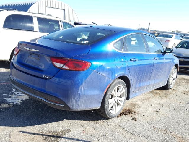 1C3CCCABXGN167313 - 2016 CHRYSLER 200 LIMITE BLUE photo 4