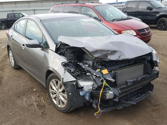 KNAFX4A88F5282382 - 2015 KIA FORTE EX GRAY photo 1