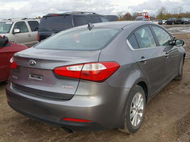 KNAFX4A88F5282382 - 2015 KIA FORTE EX GRAY photo 4