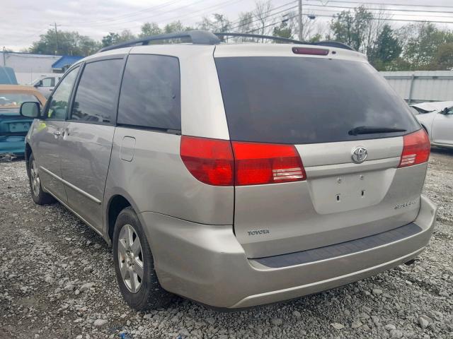 5TDZA23C74S101383 - 2004 TOYOTA SIENNA CE SILVER photo 3