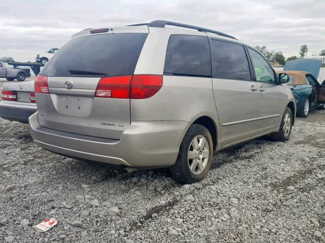 5TDZA23C74S101383 - 2004 TOYOTA SIENNA CE SILVER photo 4