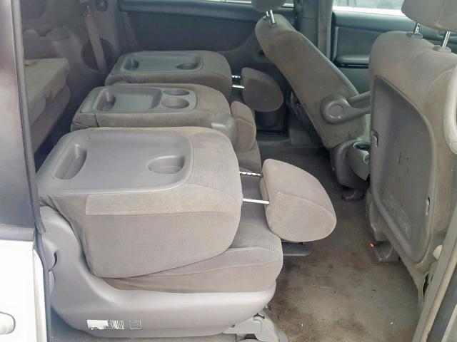 5TDZA23C74S101383 - 2004 TOYOTA SIENNA CE SILVER photo 6