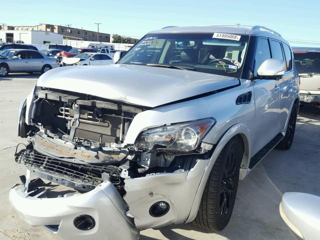 JN8AZ2NF4D9530612 - 2013 INFINITI QX56 SILVER photo 2