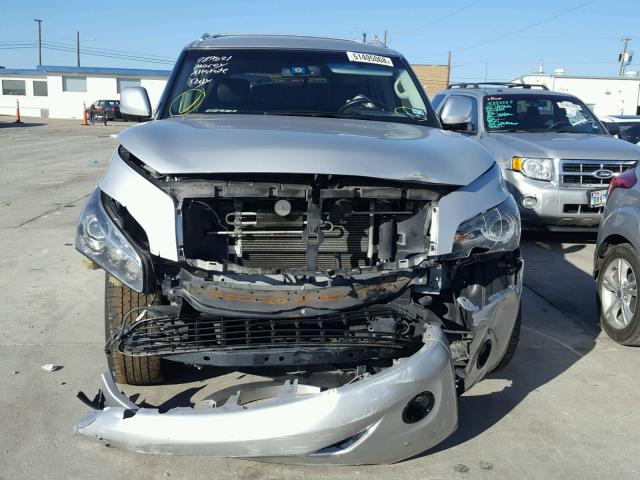 JN8AZ2NF4D9530612 - 2013 INFINITI QX56 SILVER photo 9