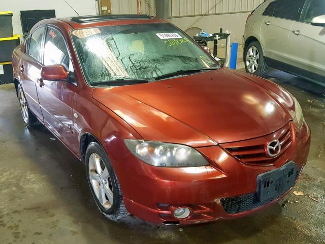 JM1BK323361415506 - 2006 MAZDA 3 S BURGUNDY photo 1