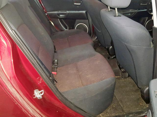 JM1BK323361415506 - 2006 MAZDA 3 S BURGUNDY photo 6