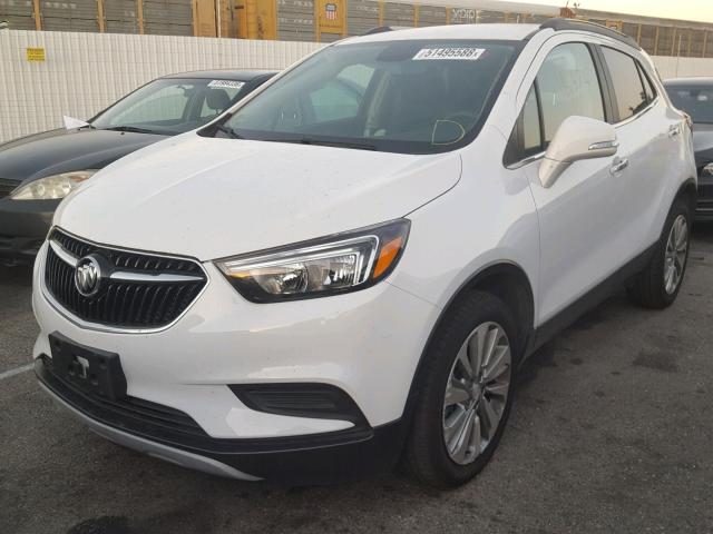 KL4CJASB2HB145243 - 2017 BUICK ENCORE PRE WHITE photo 2