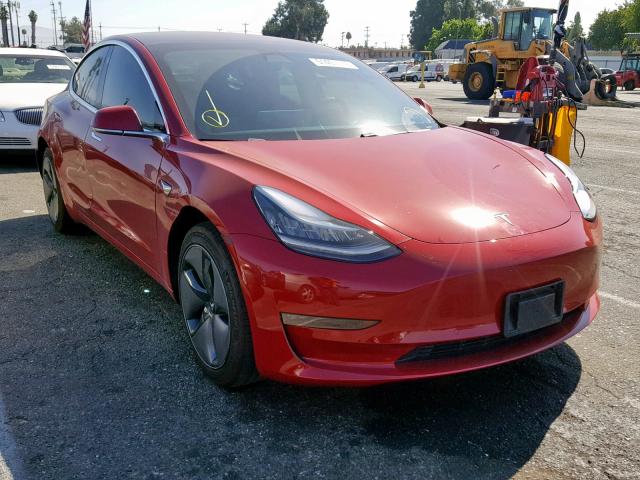 5YJ3E1EA5JF045637 - 2018 TESLA MODEL 3 RED photo 1