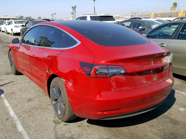 5YJ3E1EA5JF045637 - 2018 TESLA MODEL 3 RED photo 3