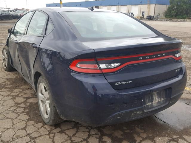 1C3CDFBBXFD301822 - 2015 DODGE DART SXT BLUE photo 3