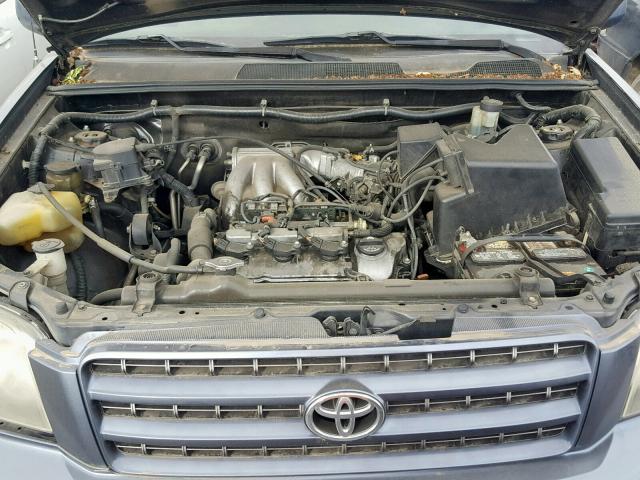 JTEHF21A920047207 - 2002 TOYOTA HIGHLANDER BLUE photo 7