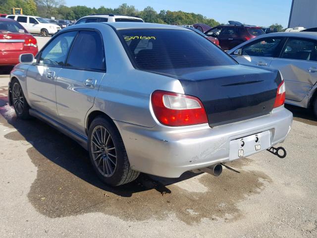 JF1GD29612G529558 - 2002 SUBARU IMPREZA WR SILVER photo 3