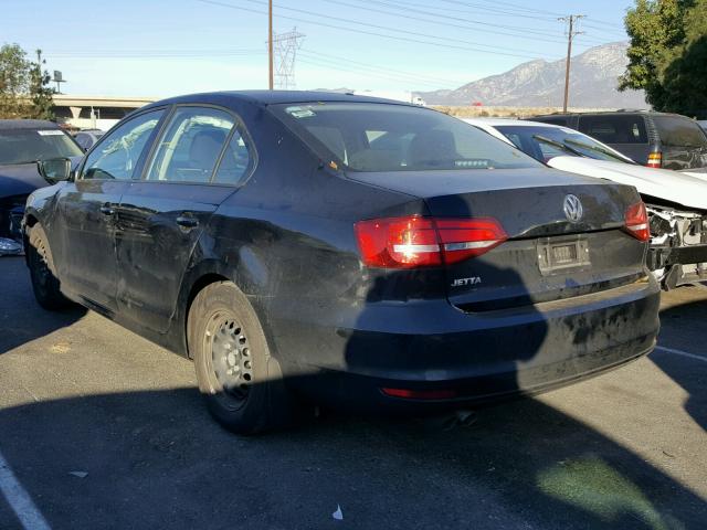 3VW2K7AJ8FM283317 - 2015 VOLKSWAGEN JETTA BASE Սև լուսանկար 3
