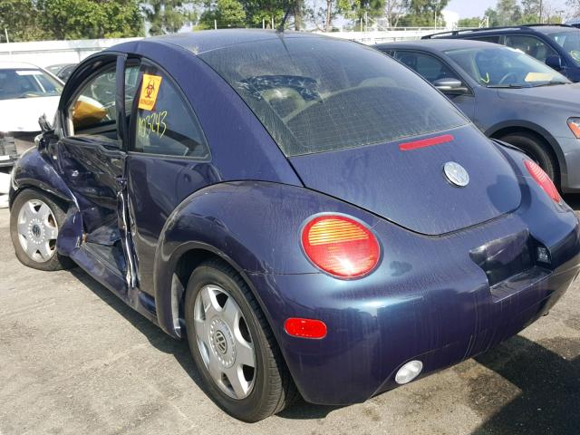 3VWCC21C5YM404202 - 2000 VOLKSWAGEN NEW BEETLE BLUE photo 3