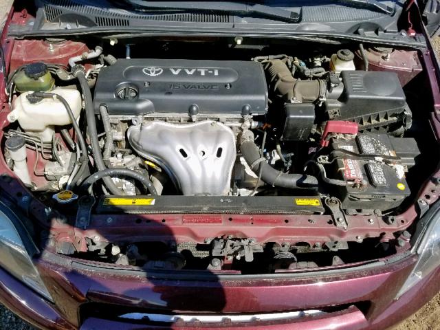 JTKDE177570197942 - 2007 TOYOTA SCION TC მუქწითელი ფოტო 7