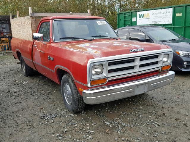 1B7GE06X4LS624963 - 1990 DODGE D-SERIES D RED photo 1