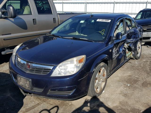 1G8ZS57B78F151393 - 2008 SATURN AURA XE BLUE photo 2