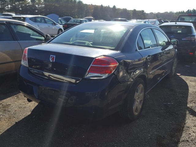 1G8ZS57B78F151393 - 2008 SATURN AURA XE BLUE photo 4