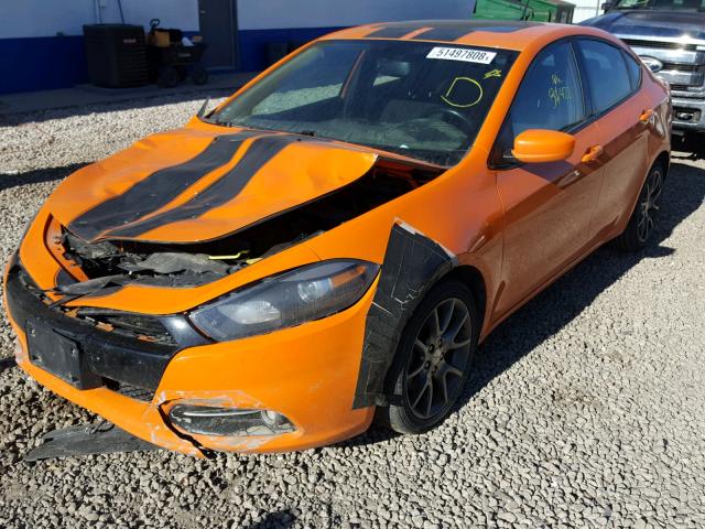 1C3CDFBA3DD338750 - 2013 DODGE DART SXT ORANGE photo 2