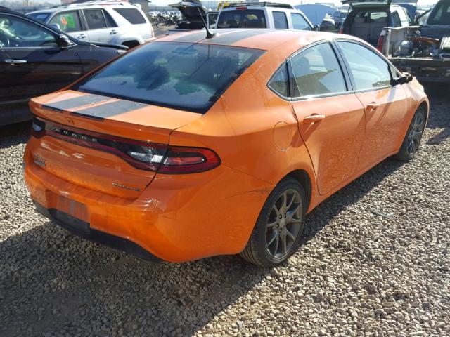 1C3CDFBA3DD338750 - 2013 DODGE DART SXT ORANGE photo 4