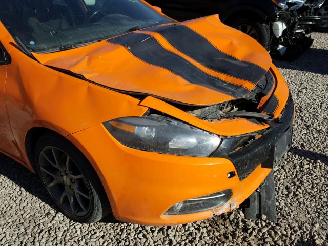 1C3CDFBA3DD338750 - 2013 DODGE DART SXT ORANGE photo 9