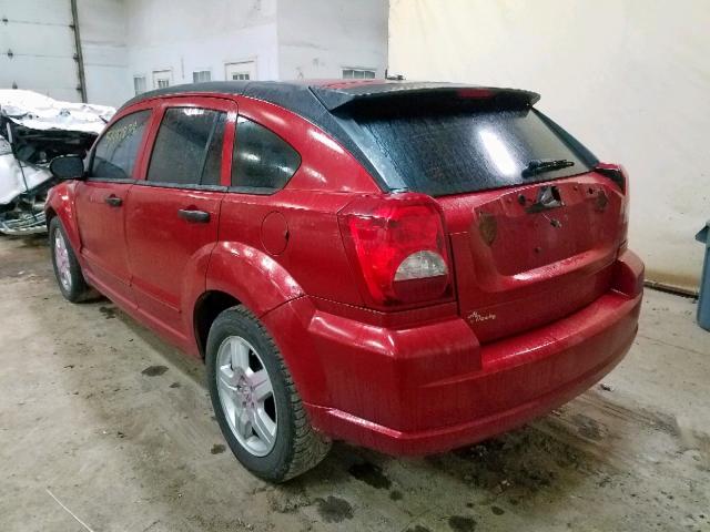 1B3HB48B38D527885 - 2008 DODGE CALIBER SX BURGUNDY photo 3