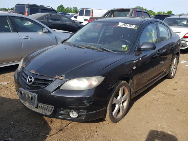 JM1BK123641119235 - 2004 MAZDA 3 S BLACK photo 2