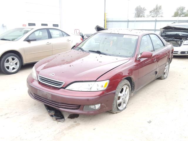 JT8BF28G0Y5084886 - 2000 LEXUS ES 300 BURGUNDY photo 2