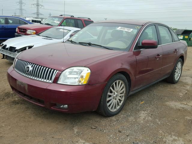 1MEFM42166G610883 - 2006 MERCURY MONTEGO PR RED photo 2