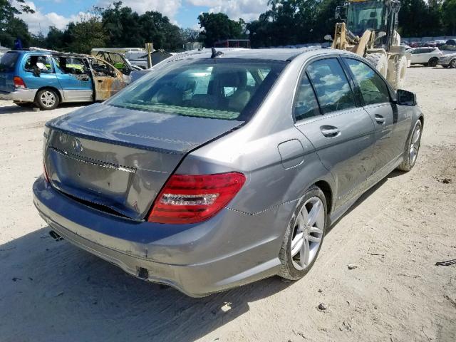 WDDGF4HB1DR291982 - 2013 MERCEDES-BENZ C 250 SILVER photo 4