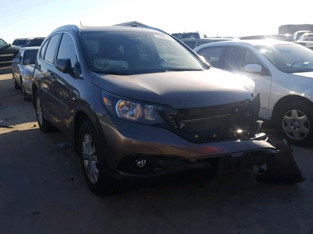 5J6RM3H73DL020336 - 2013 HONDA CR-V EXL GRAY photo 1