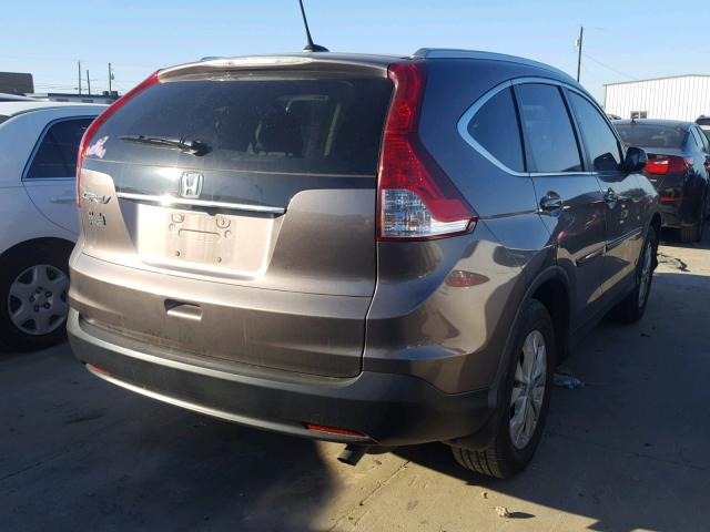 5J6RM3H73DL020336 - 2013 HONDA CR-V EXL GRAY photo 4