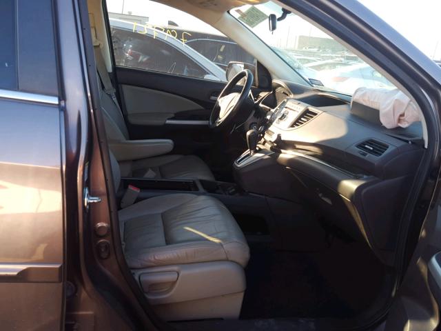 5J6RM3H73DL020336 - 2013 HONDA CR-V EXL GRAY photo 5